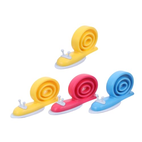 WRITWAA 4 Stück Türstopper Kunststoff Bunte Rutschfeste Türkeile im Schnecken design Schützende Türkeile gegen Zugluft und Einklemmen Flexibel und Bodenschonend Sicher für Zufällige Farbe von WRITWAA