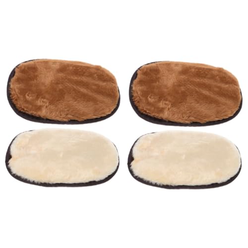 WRITWAA 4 Stücke Teiliges Schuhputz-handschuh- Flexible Poliertücher für Oberflächen Vielseitig für Schuhe Taschen Möbel Professionelle Reinigung und Glanzpflege Praktische Gelb und Orange von WRITWAA