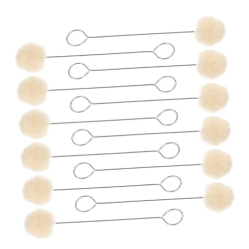 WRITWAA 40 Stück Teiliges Lederfärbe Langlebigen Wollapplikatoren und Langem Metallgriff für Gleichmäßiges Färben und Pflege von Lederkanten bei DIY projekten und Bastelanwendungen von WRITWAA