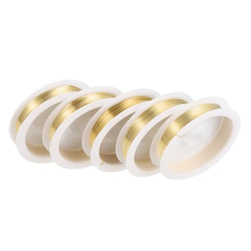 WRITWAA 5 Rollen Kupferdraht für Schmuckherstellung Flexibler Basteldraht pro Rostbeständig für DIY Handwerksprojekte Langlebig und Vielseitig Einsetzbar WRITWAA 5 Rollen Kupferdraht für Schmuckherstellung Flexibler Basteldraht pro Rostbeständig für DIY Handwerksprojekte Langlebig und Vielseitig Einsetzbar von WRITWAA