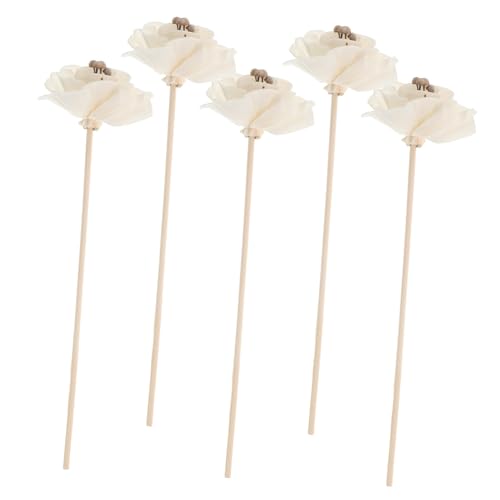 WRITWAA 5 Stück Pfingstrosenblume Handgemachte Raumdekoration Aromatherapie Zubehör Duft Diffuser Set Duftstäbchen Set Blumendiffusor-Set Öldiffusor Bürodekor Diffusordekor Weiß WRITWAA 5 Stück Pfingstrosenblume Handgemachte Raumdekoration Aromatherapie Zubehör Duft Diffuser Set Duftstäbchen Set Blumendiffusor-Set Öldiffusor Bürodekor Diffusordekor Weiß von WRITWAA
