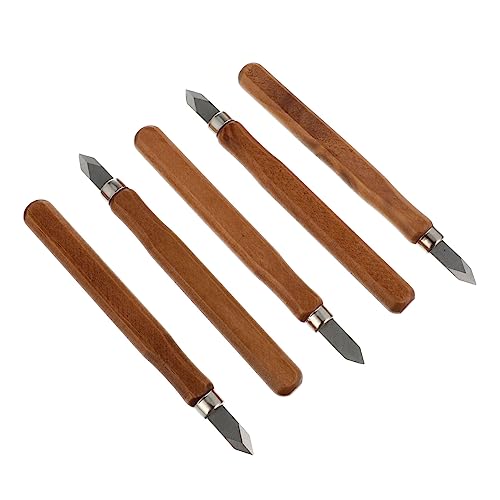 WRITWAA 5 Stück Teiliges Holzschnittmesser mit Langlebigen Stahlklingen Ergonomischen Griffen Präziser Holzschnitzwerkzeug Markiermesser für Profi Hobby holzbearbeitung WRITWAA 5 Stück Teiliges Holzschnittmesser mit Langlebigen Stahlklingen Ergonomischen Griffen Präziser Holzschnitzwerkzeug Markiermesser für Profi Hobby holzbearbeitung von WRITWAA