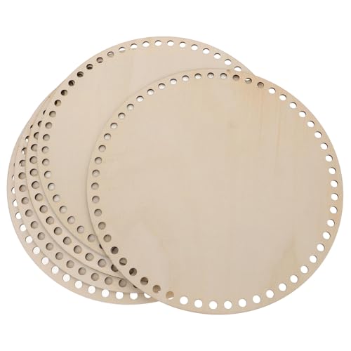 WRITWAA 5 Stück Teiliges Runde Holzböden für DIY Häkel Stricktaschen Langlebige Glatte Holzbasis als Taschenbodenformer für Handgefertigte Taschen und Korbgestaltung WRITWAA 5 Stück Teiliges Runde Holzböden für DIY Häkel Stricktaschen Langlebige Glatte Holzbasis als Taschenbodenformer für Handgefertigte Taschen und Korbgestaltung von WRITWAA