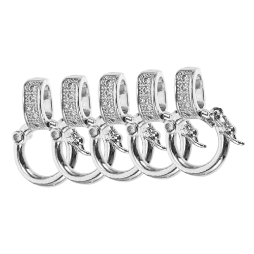 WRITWAA 5 Stück Teiliges für Armbänder und Halsketten DIY anschlussstücke Silberfarbene Runde Verbindungselemente Einfach zu Verwenden und Sicher Befestigend von WRITWAA