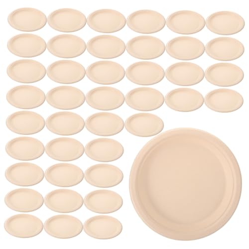 WRITWAA 50 Stück Catering Paper Tably kleine Pappteller Abendessen Teller Kinderteller Partyplatten Pappteller Partygeschirr Sammelplatte Multifunktionsteller Papier von WRITWAA