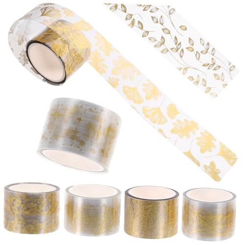 WRITWAA 6 Rollen Washi Tape Dekoratives Klebeband Pet mit Schmetterling Federn Zapfen Ginkgo Sterne pro für DIY Scrapbooking Geschenkverpackung und Basteln WRITWAA 6 Rollen Washi Tape Dekoratives Klebeband Pet mit Schmetterling Federn Zapfen Ginkgo Sterne pro für DIY Scrapbooking Geschenkverpackung und Basteln von WRITWAA