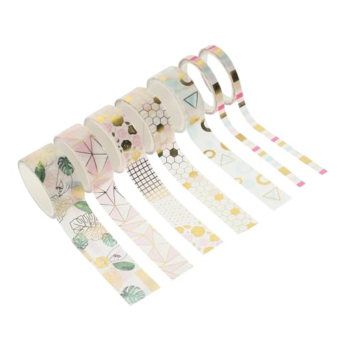 WRITWAA 7 Rollen Washi Tape Dekoratives Buntes Klebeband mit Geometrischem Goldfolie muster pro für Scrapbooking DIY Notizbücher Kalender Geschenke und Bastelprojekte WRITWAA 7 Rollen Washi Tape Dekoratives Buntes Klebeband mit Geometrischem Goldfolie muster pro für Scrapbooking DIY Notizbücher Kalender Geschenke und Bastelprojekte von WRITWAA