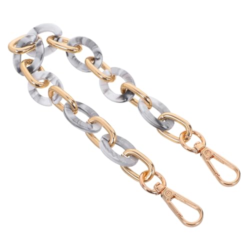 WRITWAA Acryl Geldbörsenkette Weiß Marmor Muster Ersatz Handtaschen Schulterriemen Leichter Langlebiger Tragegriff für Umhänge und Tragetaschen Modisches Accessoire für Alltag und Party von WRITWAA
