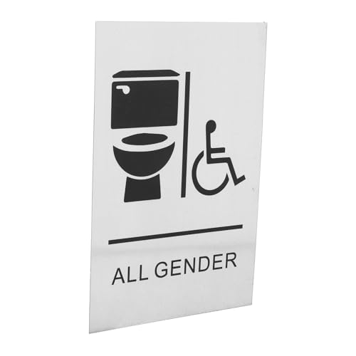 WRITWAA Barrierefreies Wc Schild aus Aluminiumlegierung Selbstklebendes Unisex Rollstuhlsymbol Sichtbar für Behinderten Toiletten Einfache Anbringung Geeignet für Öffentliche Gebäude Wie von WRITWAA