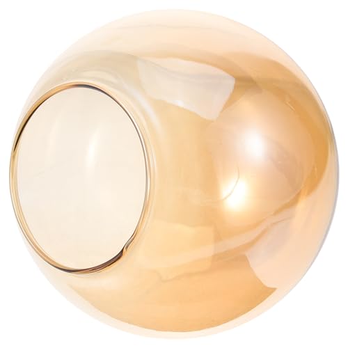 WRITWAA Bernsteinfarbener Glaskugel-Lampenschirm Ersatz-Stehtisch-Lampenschirm Lampenschirm Dekorative Lampe Klare Schreibtischlampe Licht Für Outdoor-Pendelleuchte Wandleuchter Lampe von WRITWAA