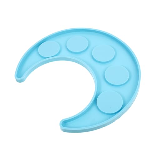 WRITWAA DIY Mond Weinglashalter Silikonform für Kerzenständer und Tablett Gießen Flexible Langlebige Transparente Silikonform für Heimdekoration und Bastelprojekte von WRITWAA
