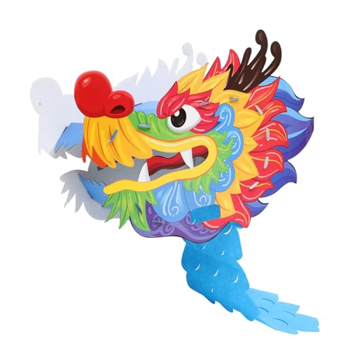 WRITWAA DIY Papier Drache Kopf Dekoration für Tragbar Chinesischer Stil Leuchtend Blau Fördert Kreativität Teamarbeit Handgefertigt Geeignet für Kindergarten und Zuhause WRITWAA DIY Papier Drache Kopf Dekoration für Tragbar Chinesischer Stil Leuchtend Blau Fördert Kreativität Teamarbeit Handgefertigt Geeignet für Kindergarten und Zuhause von WRITWAA