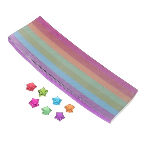 WRITWAA Glitzer Origami Sterne Papierstreifen DIY Bastelset mit Funkelndem Glitterpapier Vielseitig für Familienaktivitäten Kreative Sternfaltprojekte und Festliche Dekorationen von WRITWAA