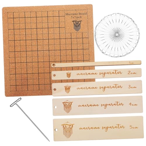 WRITWAA Macrame Knotting Craft Board Korkplatte Pins und Anleitung Doppelseitiges Flechtbrett für Armbandprojekte Wiederverwendbares Macrame Zubehör für Anfänger und Fortgeschrittene von WRITWAA