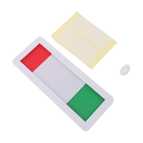 WRITWAA Schiebetür Schild Sichtschutz Privatsphäre Anzeige Roter Grüner Untergrund Selbstklebend ohne Bohren für Büro Konferenzraum Praxis Einfache Befestigung Besetzt Frei Indikator von WRITWAA