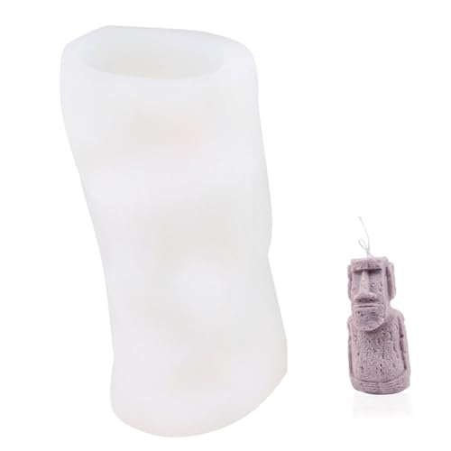 WRITWAA Silikonform Osterinsel Statue Kerzenherstellung DIY Flexibel Wiederverwendbar für Duftkerzen Seifen Handwerk Einfache Entformung Langlebiges Material von WRITWAA