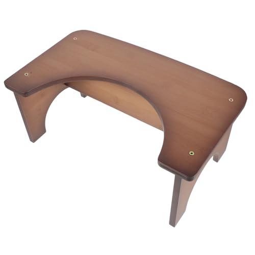 WRITWAA Toilettenhocker Toilettensitz Toilettenfußhocker für Erwachsene klein Bad Stuhl Duschhockersitz Hocker für Toilette Toilettenhockenhocker Fußhocker-Toilette Bambus Hellbraun von WRITWAA