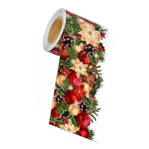 WRITWAA Weihnachts Diy Border Trim Selbstklebend Dekoratives Border Paper Ablösbare Weihnachtsdeko Aufkleber für Fenster Tische und Bulletin Boards WRITWAA Weihnachts Diy Border Trim Selbstklebend Dekoratives Border Paper Ablösbare Weihnachtsdeko Aufkleber für Fenster Tische und Bulletin Boards von WRITWAA