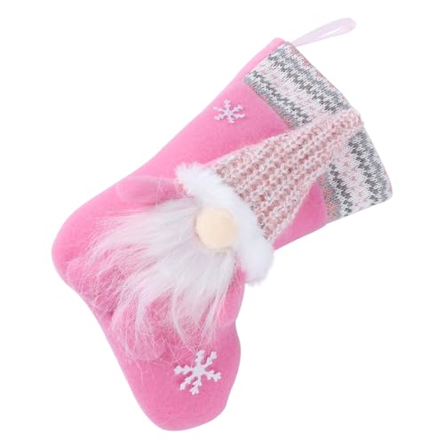 WRITWAA Weihnachtssocken-hängetasche: Gesichtslose Puppenstrumpf-geschenktüte, Plüsch-Ornament für Party-Dekoration, Weiß von WRITWAA