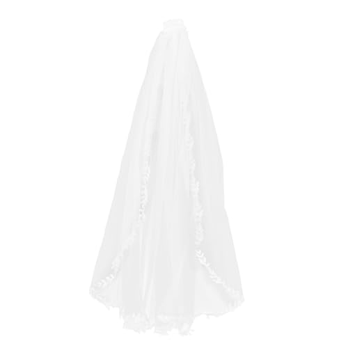 WRITWAA Weißer Brautschleier: Hochzeitsschleier mit Spitzenrand für Frauen – Bequemer Tüll-Kopfschmuck mit Kamm für Hochzeiten im Freien oder rustikale Hochzeiten WRITWAA Weißer Brautschleier: Hochzeitsschleier mit Spitzenrand für Frauen – Bequemer Tüll-Kopfschmuck mit Kamm für Hochzeiten im Freien oder rustikale Hochzeiten von WRITWAA