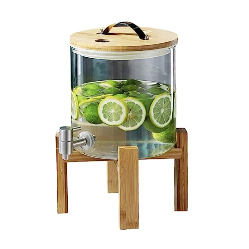 WRJAHCG Getränkespender,Glaskaraffe Mit Zapfhahn aus Edelstahl Und Deckel Aus - Getränkekaraffe Glaskrug Für Kalt & Heiß Wasser Eistee Kaffee Milch Saft,Faucet b+Base,5L WRJAHCG Getränkespender,Glaskaraffe Mit Zapfhahn aus Edelstahl Und Deckel Aus - Getränkekaraffe Glaskrug Für Kalt & Heiß Wasser Eistee Kaffee Milch Saft,Faucet b+Base,5L von WRJAHCG