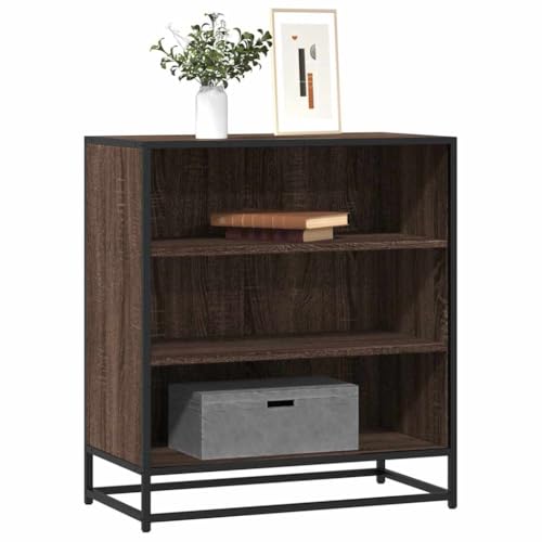 Sideboard Braun Eichen-Optik 68x35x76 cm Holzwerkstoff & Metall Aufbewahrungsschrank Sideboard Wohnzimmer Küchenbuffet Buffetschrank Apothekerschrank Küche für Flur Wohnzimmer Küche Esszimmer von WRJENFSC