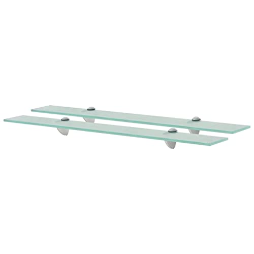 WRJENFSC 2 STK Glas Schweberegal Wandregal 70x10 cm 8 mm Sicherheitsglas Transparent mit Klemmbügeln Stabile Ablage für Wohnzimmer Bad Schlafzimmer WRJENFSC 2 STK Glas Schweberegal Wandregal 70x10 cm 8 mm Sicherheitsglas Transparent mit Klemmbügeln Stabile Ablage für Wohnzimmer Bad Schlafzimmer von WRJENFSC