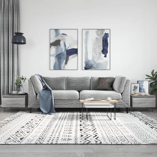 WRJENFSC 2er Set Couchtisch Beistelltisch Grau Sonoma 50x46x35 cm Holzwerkstoff Metallbeine mit Schublade für Stauraum Modernes Design für Wohnzimmer WRJENFSC 2er Set Couchtisch Beistelltisch Grau Sonoma 50x46x35 cm Holzwerkstoff Metallbeine mit Schublade für Stauraum Modernes Design für Wohnzimmer von WRJENFSC