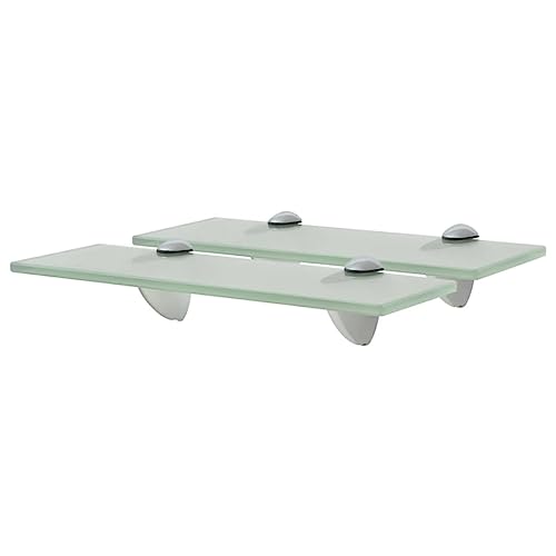 WRJENFSC 2er Set Matt Glas Schweberegal Wandregal 30x20 cm 8 mm Sicherheitsglas - Schwebendes Regal für Wohnzimmer Bad Schlafzimmer WRJENFSC 2er Set Matt Glas Schweberegal Wandregal 30x20 cm 8 mm Sicherheitsglas - Schwebendes Regal für Wohnzimmer Bad Schlafzimmer von WRJENFSC