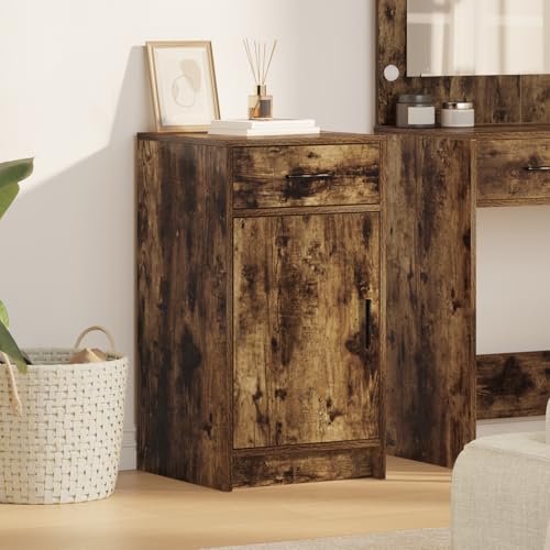 WRJENFSC 40x41x75 cm geräuchertes Sideboard Eiche Furnier modernes Wohnzimmer Buffetschrank mit 2 Schubladen Stauraum für Esszimmer Flur Küche WRJENFSC 40x41x75 cm geräuchertes Sideboard Eiche Furnier modernes Wohnzimmer Buffetschrank mit 2 Schubladen Stauraum für Esszimmer Flur Küche von WRJENFSC