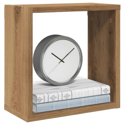 WRJENFSC 4er Set Würfel-Wandregale Artisan-Eiche Holzwerkstoff 30x15x30 cm Robuste und Platzsparende Wandregale für Bücher Deko Aufbewahrung in Wohnzimmer Schlafzimmer WRJENFSC 4er Set Würfel-Wandregale Artisan-Eiche Holzwerkstoff 30x15x30 cm Robuste und Platzsparende Wandregale für Bücher Deko Aufbewahrung in Wohnzimmer Schlafzimmer von WRJENFSC