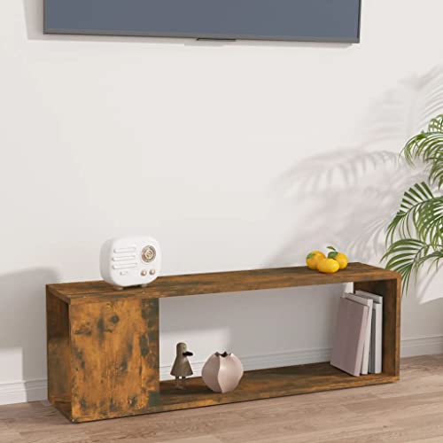 WRJENFSC Aufbewahrungsschrank Wohnzimmer-TV-Schrank Sideboard TV-Schrank Räuchereiche 100x24x32 cm Holzwerkstoff Geeignet für Eingang, Arbeitszimmer, Wohnzimmer von WRJENFSC