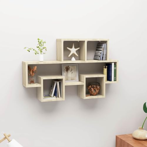 WRJENFSC Autoform Wandregal Sonoma-Eiche 82x15x51 cm Holzwerkstoff für Bücher, Deko und Aufbewahrung im Wohnzimmer, Bad oder Küche WRJENFSC Autoform Wandregal Sonoma-Eiche 82x15x51 cm Holzwerkstoff für Bücher, Deko und Aufbewahrung im Wohnzimmer, Bad oder Küche von WRJENFSC