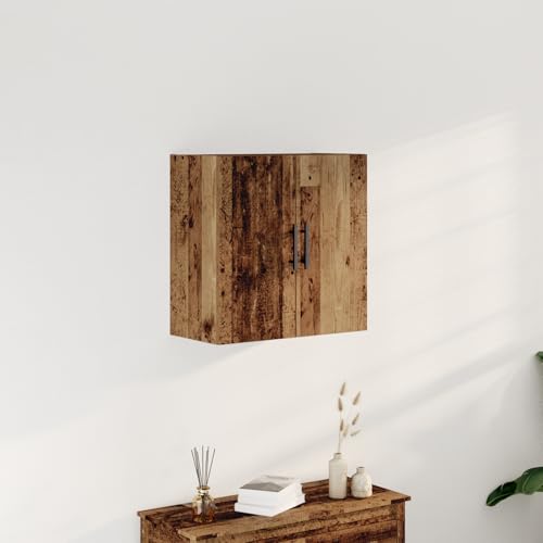 WRJENFSC Brauner Stauraumschrank aus recyceltem Massivholz 60x31 5x60 cm Verwitterte Oberfläche mit 2 Türen für Wohnzimmer und Schlafzimmer WRJENFSC Brauner Stauraumschrank aus recyceltem Massivholz 60x31 5x60 cm Verwitterte Oberfläche mit 2 Türen für Wohnzimmer und Schlafzimmer von WRJENFSC