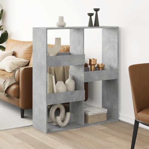 WRJENFSC Bücherregal Betongrau 100x33x115 cm Schmaler Raumteiler mit 5 Fächern Holzwerkstoff für Wohnzimmer und mehr WRJENFSC Bücherregal Betongrau 100x33x115 cm Schmaler Raumteiler mit 5 Fächern Holzwerkstoff für Wohnzimmer und mehr von WRJENFSC