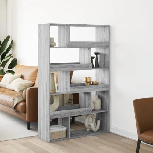 WRJENFSC Bücherregal Grau Sonoma Schmal Hoch 100x33x156,5 cm Holzwerkstoff mit 10 Böden Klassisches Design für Wohnzimmer Büro als Raumteiler WRJENFSC Bücherregal Grau Sonoma Schmal Hoch 100x33x156,5 cm Holzwerkstoff mit 10 Böden Klassisches Design für Wohnzimmer Büro als Raumteiler von WRJENFSC