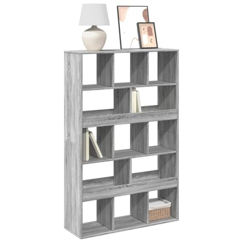 WRJENFSC Bücherregal Hochregal Grau Sonoma 100x33x156,5 cm Holzwerkstoff mit 13 Fächern Raumteiler für Wohnzimmer WRJENFSC Bücherregal Hochregal Grau Sonoma 100x33x156,5 cm Holzwerkstoff mit 13 Fächern Raumteiler für Wohnzimmer von WRJENFSC