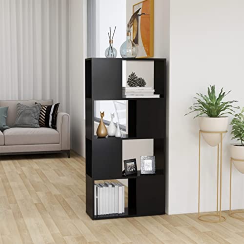 WRJENFSC Bücherregal Raumteiler Grau 60x24x124,5 cm aus Holzwerkstoff | Schmaler Hochschrank mit 4 Fächern als Raumteiler für Wohnzimmer WRJENFSC Bücherregal Raumteiler Grau 60x24x124,5 cm aus Holzwerkstoff | Schmaler Hochschrank mit 4 Fächern als Raumteiler für Wohnzimmer von WRJENFSC