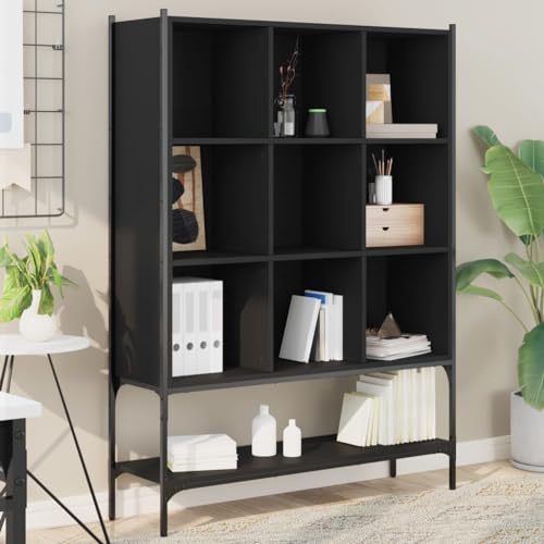 WRJENFSC Bücherregal Schwarz Schmal Hoch 102x30x141,5 cm Holzwerkstoff Stahl Regal mit 10 Fächern Stabile Konstruktion Platzsparend für Wohnzimmer Büro Schlafzimmer Keller WRJENFSC Bücherregal Schwarz Schmal Hoch 102x30x141,5 cm Holzwerkstoff Stahl Regal mit 10 Fächern Stabile Konstruktion Platzsparend für Wohnzimmer Büro Schlafzimmer Keller von WRJENFSC