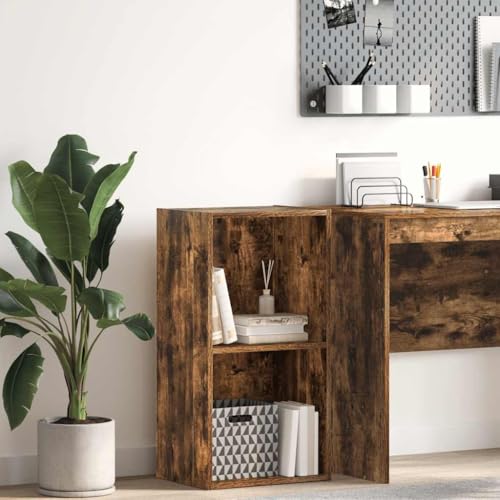 WRJENFSC Bücherregal aus Holzwerkstoff in Räuchereiche 40x30x77 cm Schmal Hoch Regal mit Offenen Fächern für Stauraum Organisation im Wohnzimmer Schlafzimmer oder Flur WRJENFSC Bücherregal aus Holzwerkstoff in Räuchereiche 40x30x77 cm Schmal Hoch Regal mit Offenen Fächern für Stauraum Organisation im Wohnzimmer Schlafzimmer oder Flur von WRJENFSC