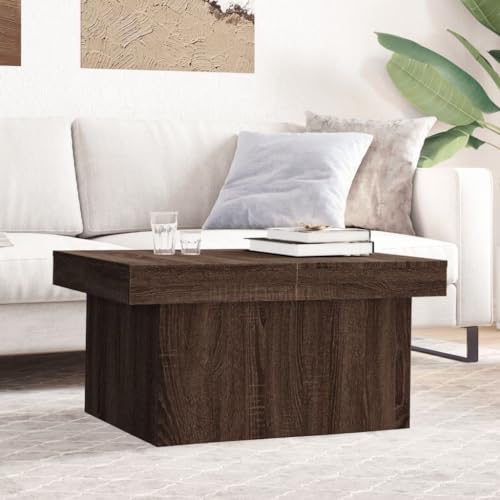 WRJENFSC Couchtisch Beistelltisch aus Holzwerkstoff Braun Eichen-Optik 100x55x40 cm mit verstecktem Stauraum und robuster Tischplatte für Wohnzimmer Möbel WRJENFSC Couchtisch Beistelltisch aus Holzwerkstoff Braun Eichen-Optik 100x55x40 cm mit verstecktem Stauraum und robuster Tischplatte für Wohnzimmer Möbel von WRJENFSC