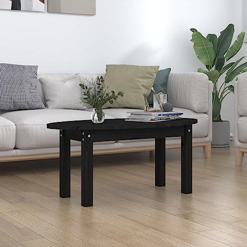 WRJENFSC Couchtisch Schwarz 80x40x35 cm Massivholz Kiefer Klassisches Design Robust für Wohnzimmer Beistelltisch WRJENFSC Couchtisch Schwarz 80x40x35 cm Massivholz Kiefer Klassisches Design Robust für Wohnzimmer Beistelltisch von WRJENFSC
