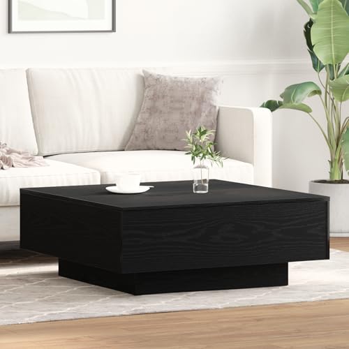 WRJENFSC Couchtisch Schwarz Eiche 80x80x31 cm Quadratisch Modernes Design Robuster Holzwerkstoff für Wohnzimmer WRJENFSC Couchtisch Schwarz Eiche 80x80x31 cm Quadratisch Modernes Design Robuster Holzwerkstoff für Wohnzimmer von WRJENFSC