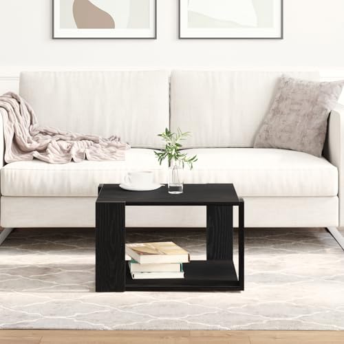 WRJENFSC Couchtisch Schwarz Rechteckig Holzwerkstoff 85x55x31 cm Schlankes Design Moderner Beistelltisch für Wohnzimmer WRJENFSC Couchtisch Schwarz Rechteckig Holzwerkstoff 85x55x31 cm Schlankes Design Moderner Beistelltisch für Wohnzimmer von WRJENFSC