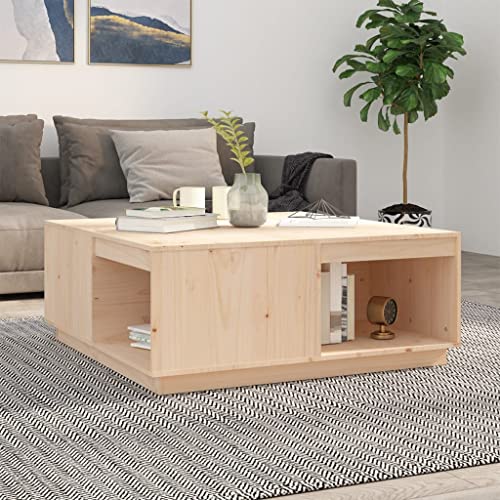 WRJENFSC Couchtisch aus Massivholz Kiefer 100x101x40,5 cm Beistelltisch mit Stauraum und geräumiger Tischplatte für Wohnzimmer – Rustikales Design und stabile Konstruktion WRJENFSC Couchtisch aus Massivholz Kiefer 100x101x40,5 cm Beistelltisch mit Stauraum und geräumiger Tischplatte für Wohnzimmer – Rustikales Design und stabile Konstruktion von WRJENFSC