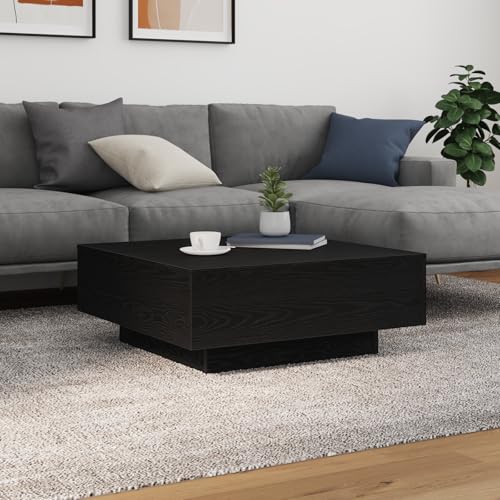 WRJENFSC Couchtisch mit LED Beleuchtung Schwarz Eichenfurnier 80x80x31 cm Schlankes Modernes Design Integrierte Beleuchtung für Wohnzimmer Beistelltisch WRJENFSC Couchtisch mit LED Beleuchtung Schwarz Eichenfurnier 80x80x31 cm Schlankes Modernes Design Integrierte Beleuchtung für Wohnzimmer Beistelltisch von WRJENFSC
