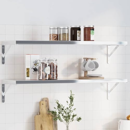 WRJENFSC Edelstahl Regalträger Halterung 4 Stück Silber für Wandregal Schweberegal Robust 30x2.5x15.5 cm Korrosionsbeständig Langlebig DIY Projekte Bücherregal Küchenregal Bad WRJENFSC Edelstahl Regalträger Halterung 4 Stück Silber für Wandregal Schweberegal Robust 30x2.5x15.5 cm Korrosionsbeständig Langlebig DIY Projekte Bücherregal Küchenregal Bad von WRJENFSC