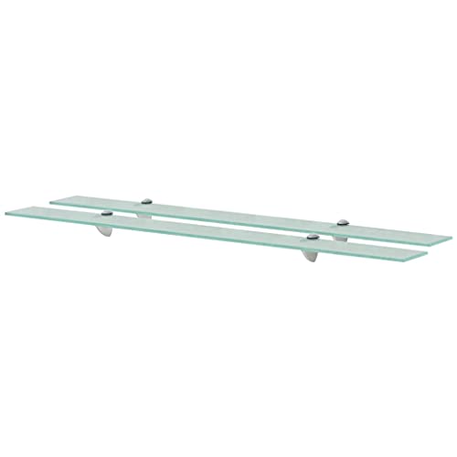 WRJENFSC Glas Schweberegale Wandregal Schmal 100x10 cm 8 mm Sicherheitsglas 2 Stück Tragfähigkeit 15 kg Modernes Design für Bad Küche Wohnzimmer WRJENFSC Glas Schweberegale Wandregal Schmal 100x10 cm 8 mm Sicherheitsglas 2 Stück Tragfähigkeit 15 kg Modernes Design für Bad Küche Wohnzimmer von WRJENFSC