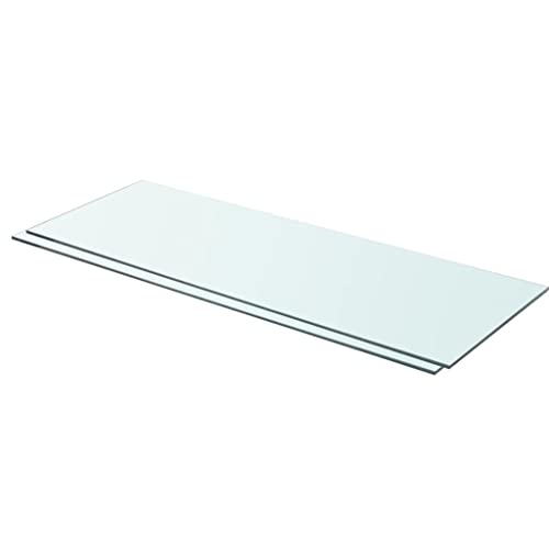WRJENFSC Glasplatte Regalböden 2 Stück Transparent 80x30 cm Wandregal aus Hartglas für Küche Bad Wohnzimmer Dekoration WRJENFSC Glasplatte Regalböden 2 Stück Transparent 80x30 cm Wandregal aus Hartglas für Küche Bad Wohnzimmer Dekoration von WRJENFSC