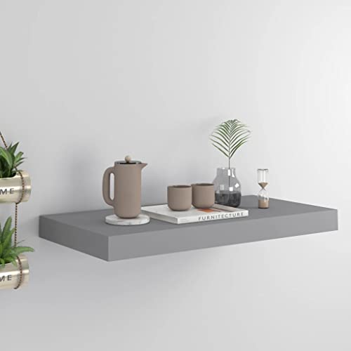 WRJENFSC Graues Schweberegal Wandregal aus MDF Wabenplatten-Design Metallrahmen 50x23x3,8 cm Unsichtbares Befestigungssystem für Dekoration in Wohnzimmer Küche Bad WRJENFSC Graues Schweberegal Wandregal aus MDF Wabenplatten-Design Metallrahmen 50x23x3,8 cm Unsichtbares Befestigungssystem für Dekoration in Wohnzimmer Küche Bad von WRJENFSC